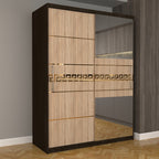 Dulap Dormitor Nova Gold 150 cm x 200 cm cu oglinda Magia cu usi glisante Sonoma