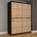 Dulap Dormitor Nova Gold 150 cm x 200 cm fara oglinda Magia cu usi glisante Sonoma