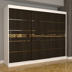 Dulap Dormitor Nova Gold 250 cm x 200 cm Fara oglinda Alb cu usi glisante Magia
