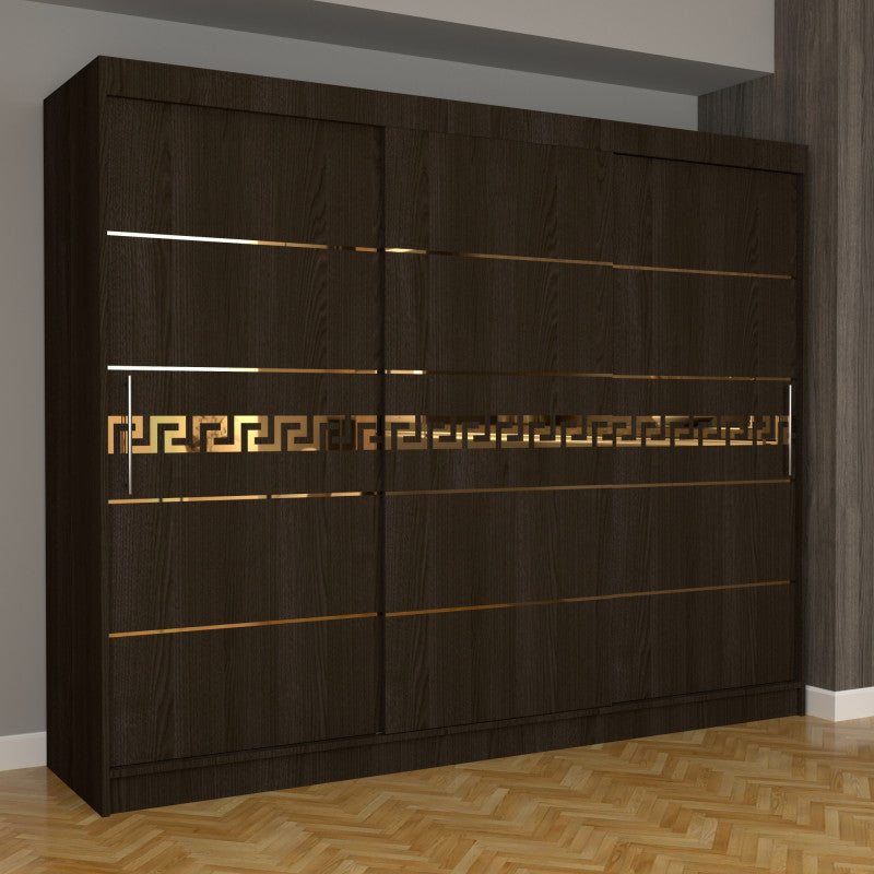 Dulap Dormitor Nova Gold 250 cm x 200 cm fara oglinda Magia cu usi glisante Magia