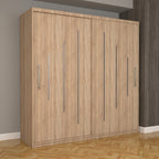 Dulap Dormitor Nova Ultra 200 cm x 200 cm , fara oglinda , sonoma cu usi glisante sonoma