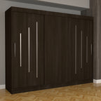 Dulap Dormitor Nova Ultra 250 cm x 200 cm , fara oglinda , wenge cu usi glisante wenge