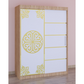 Dulap Dormitor Stefan Cod113 Sonoma cu usi glisante Albe 150 cm x 200 cm