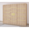 Dulap Nordis 250 cm Sonoma Cu Usi Glisante Sonoma Fara Oglinda Ornament Gold Rotund Plus