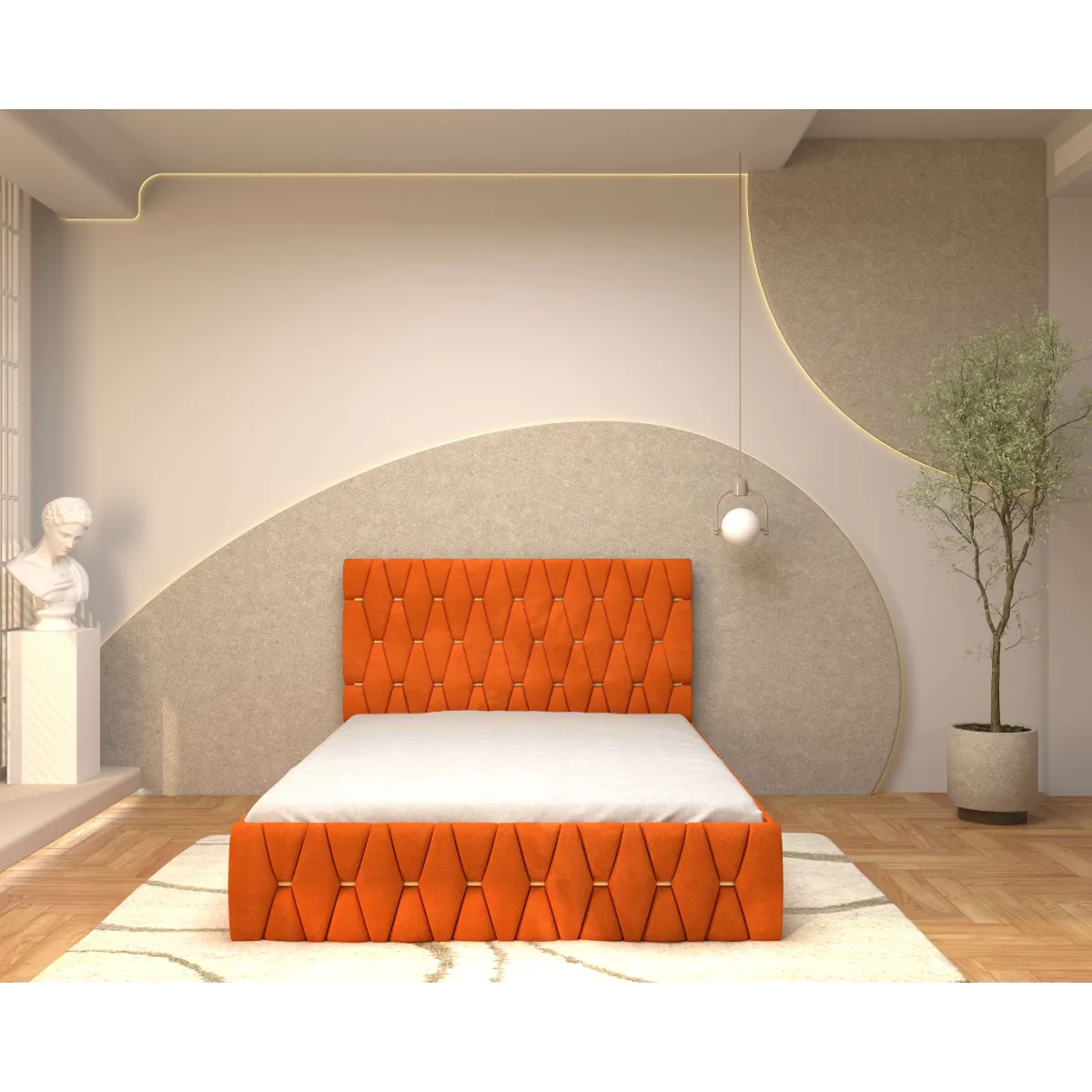 Pat Tapitat ANA Luxury din stofă premium fără saltea