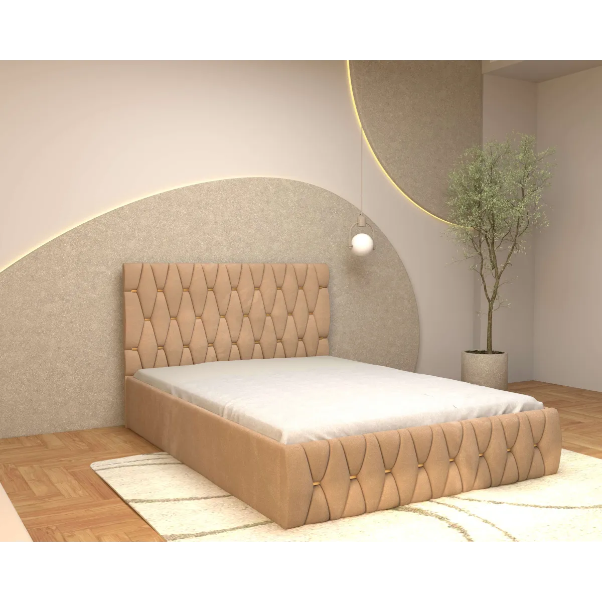 Pat Tapitat ANA Luxury din stofă premium fără saltea