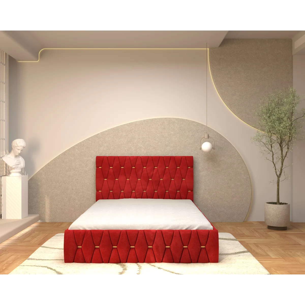 Pat Tapitat ANA Luxury din stofă premium fără saltea