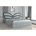 Pat Tapitat Luna Mini Lemon Cu Oglinda Neagra cu Saltea