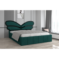 Pat Tapitat Luna Mini Verde Cu Oglinda Neagra cu Saltea