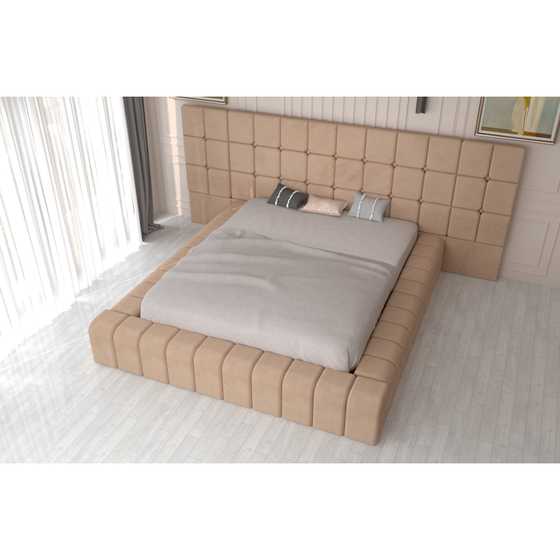 Pat Tapitat Regal Galaxy Crem cu Extensie si cu Saltea