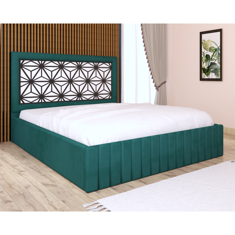 Pat Tapitat Stefan Cod105 Verde Cu Saltea