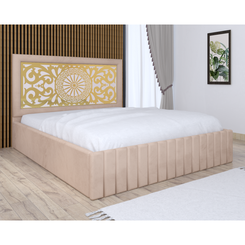 Pat Tapitat Stefan Cod122 Crem Cu Saltea