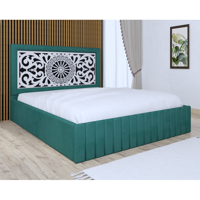 Pat Tapitat Stefan Cod125 Verde Cu Saltea