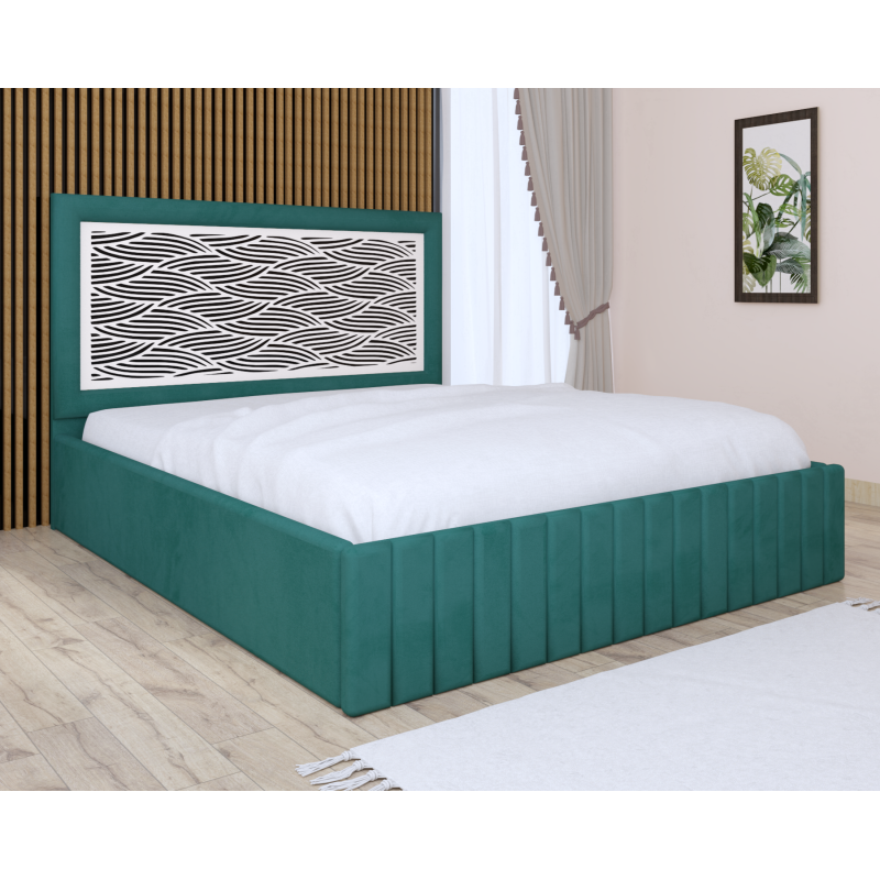 Pat Tapitat Stefan Cod143 Verde Cu Saltea