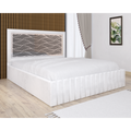 Pat Tapitat Stefan Cod145 Alb Cu Saltea