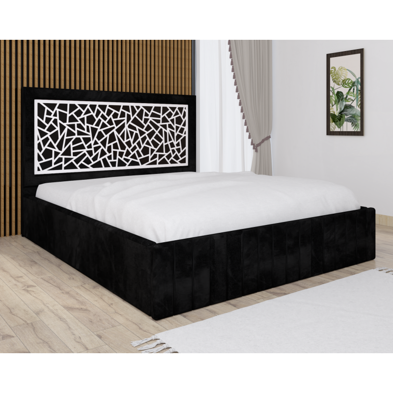 Pat Tapitat Stefan Cod149 Negru Fara Saltea