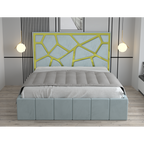 Pat Tapitat Tudor Cod1050 Lemon Cu Oglinda Gold Fara Saltea