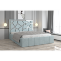 Pat Tapitat Tudor Cod1050 Lemon Cu Oglinda Silver Fara Saltea