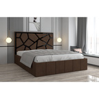 Pat Tapitat Tudor Cod1050 Maro Cu Oglinda Neagra Cu Saltea