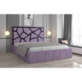 Pat Tapitat Tudor Cod1050 Mov Cu Oglinda Neagra Cu Saltea