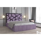 Pat Tapitat Tudor Cod1050 Mov Cu Oglinda Neagra Cu Saltea