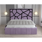 Pat Tapitat Tudor Cod1050 Mov Cu Oglinda Neagra Cu Saltea