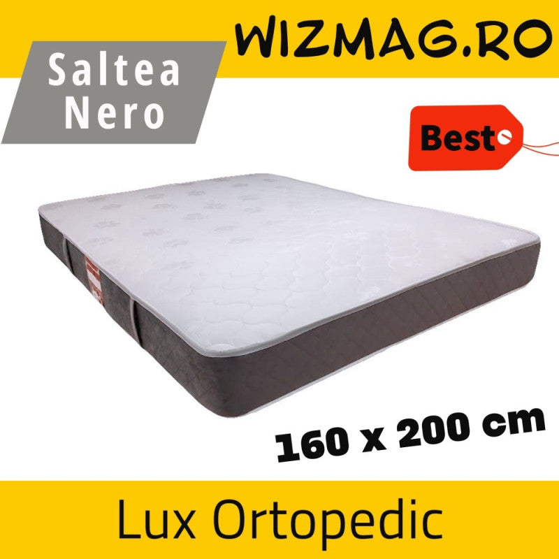 Saltea Nero 160 cm x 200 cm Lux Ortopedic