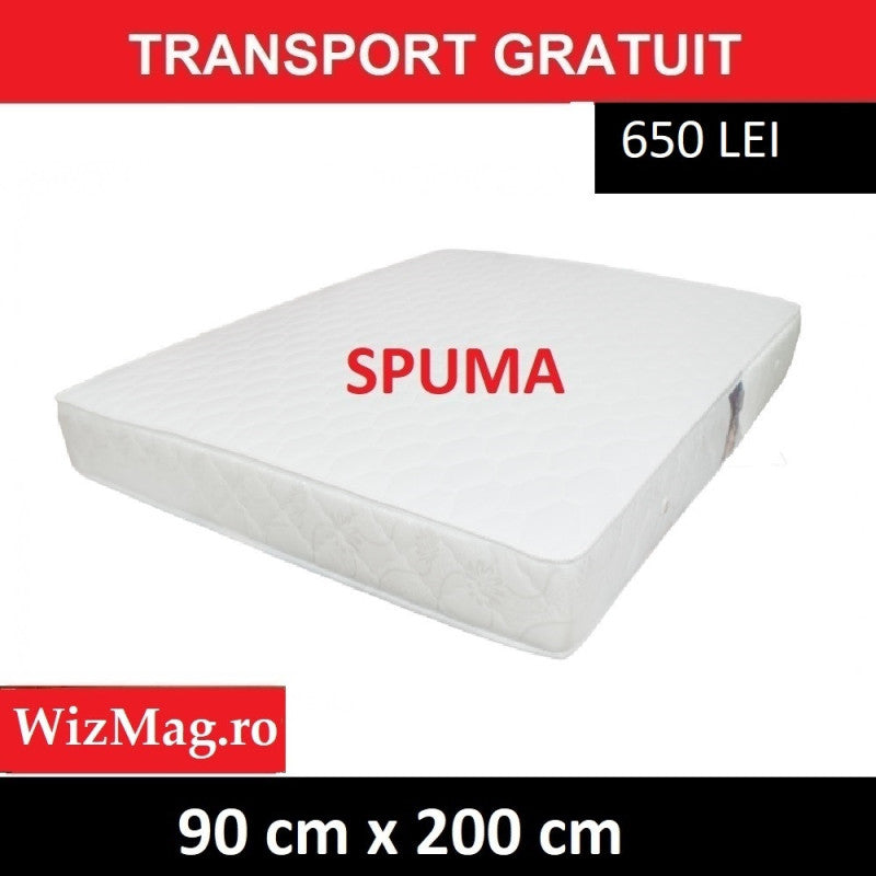 Saltea Spuma 90 cm x 200 cm