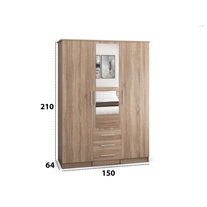 Dressing Szantal 3d sonoma, 210 x 150 x 64 cm